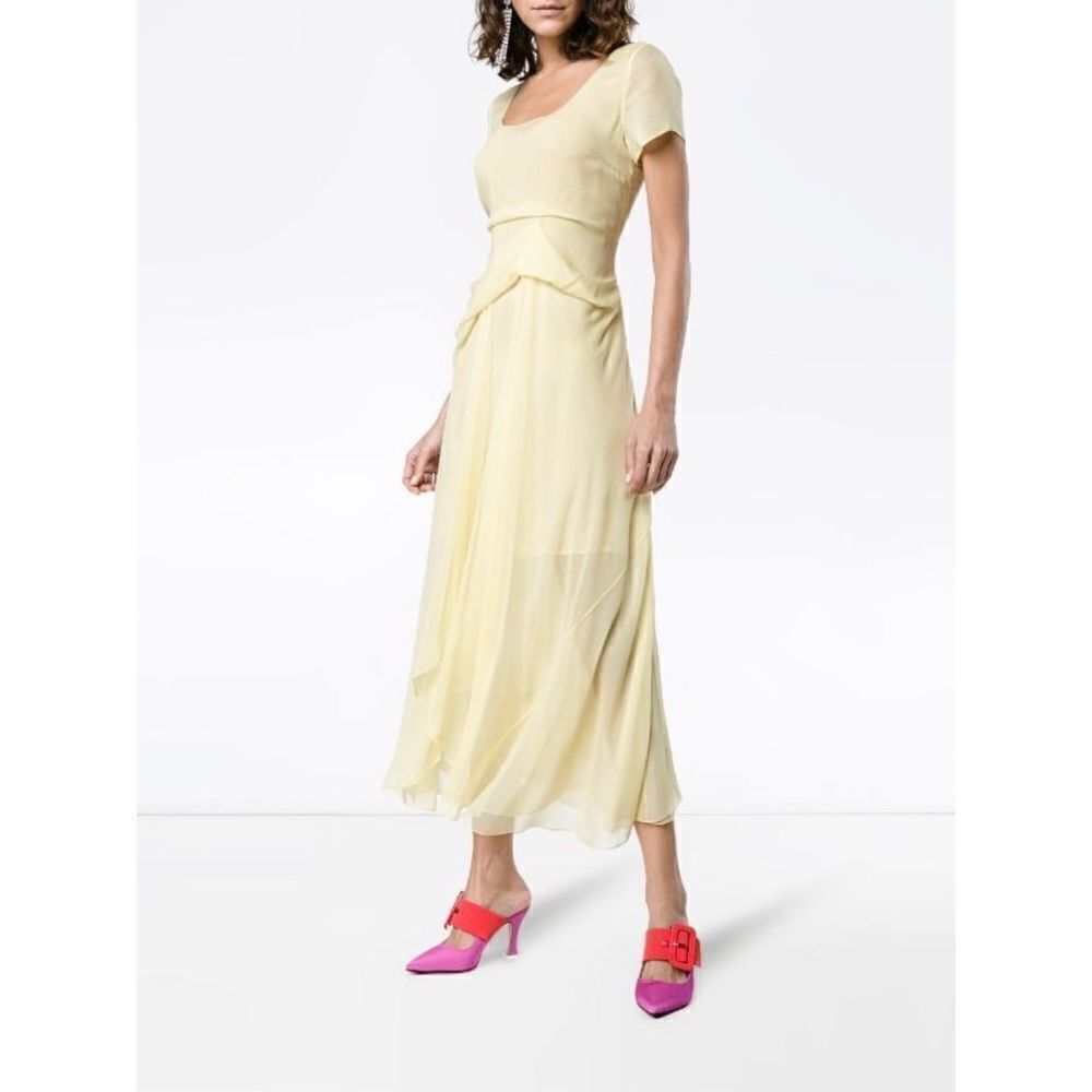 Sies Marjan silk Overlay Gown Yellow